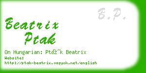 beatrix ptak business card